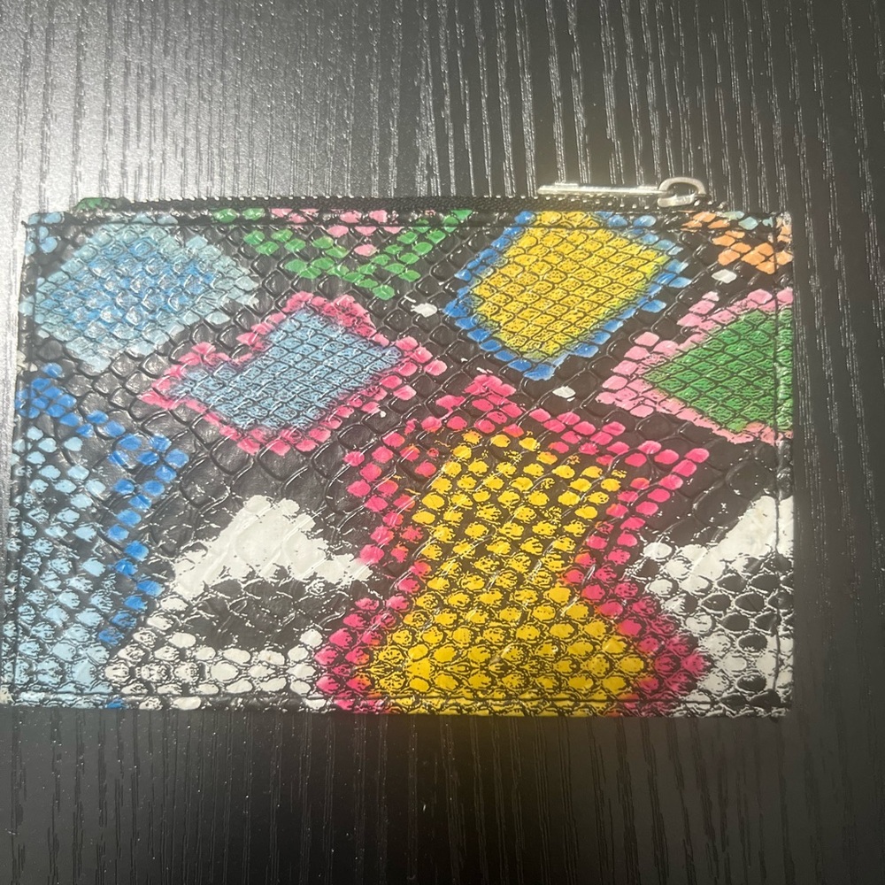 Colorful Geometric Patterned Pouch